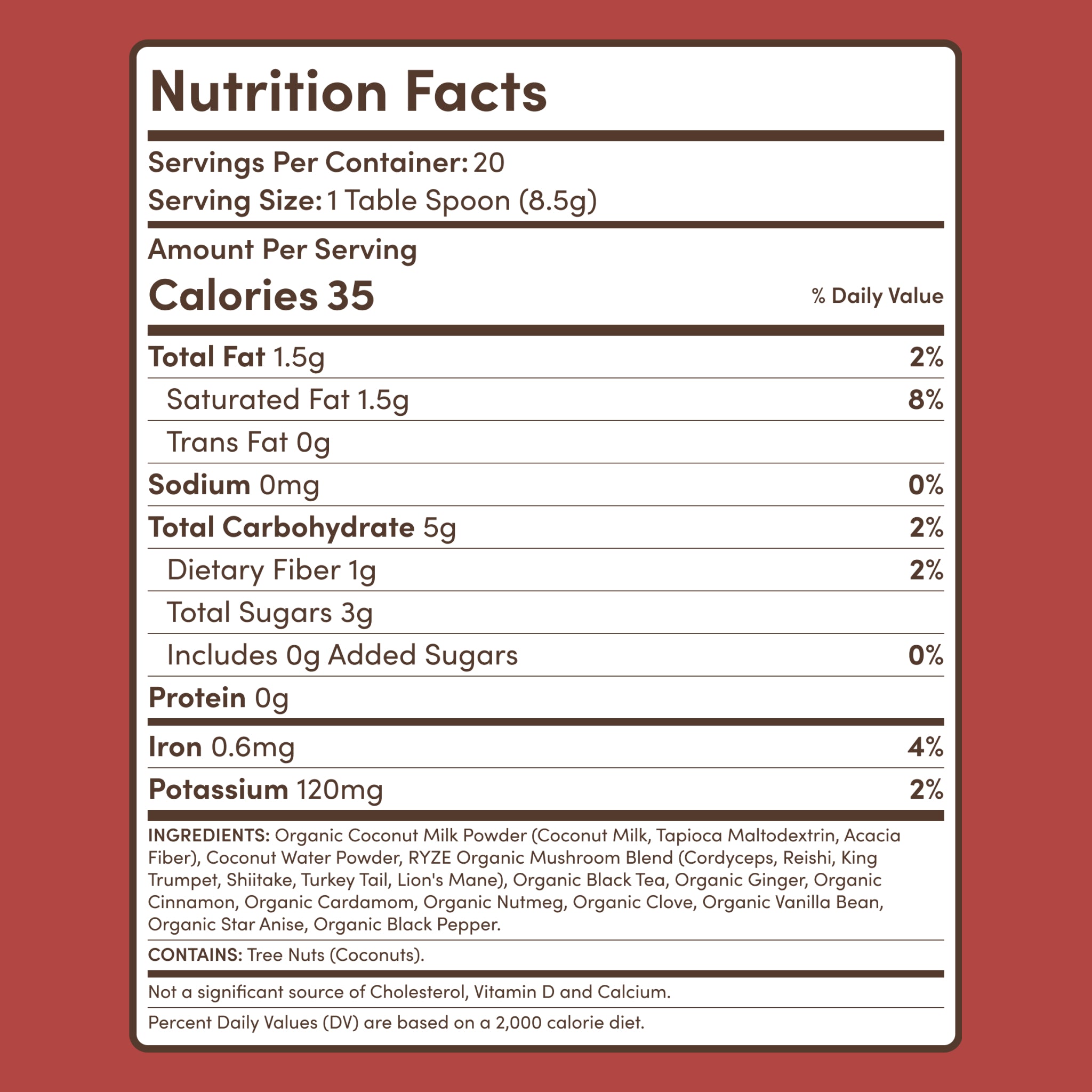 Mushroom Chai (20 Servings) - Daily Coffee Done Right