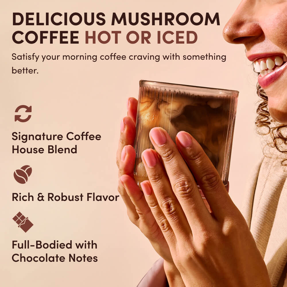 Mushroom Coffee Dark Roast (30 Servings) - Smooth Daily Sip