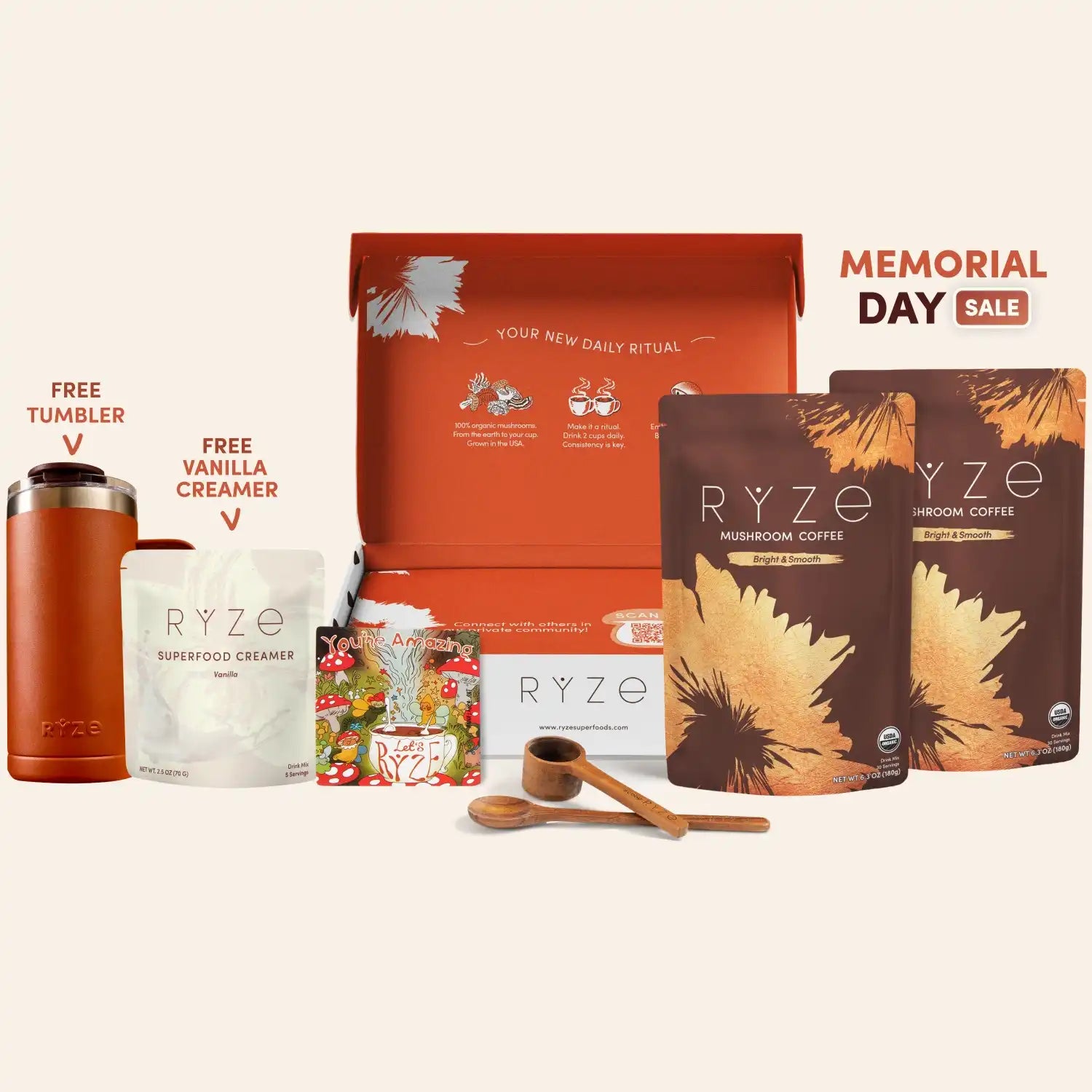 Mushroom Coffee Starter Kit (60 servings) - Everyday Superfoods