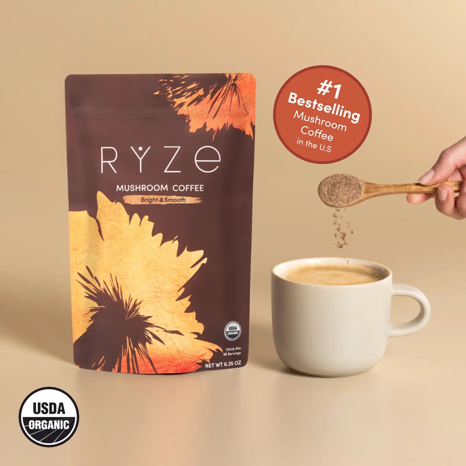 Mushroom Coffee (30 Servings) - RYZE Coffee Ritual
